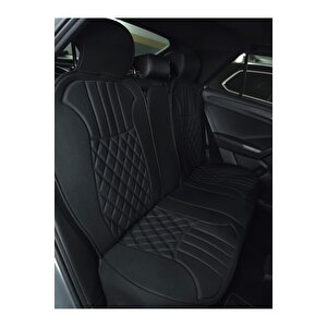 Seat Arona Lüx Oto Koltuk Minderi Ön Arka 5'li Set Elegance Serisi Siyah-gri Siyah - Gri