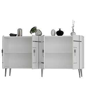 Li̇nedd (kb150) Konsol beyaz-gümüş