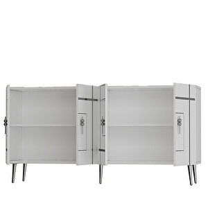 Li̇nedd (kb150) Konsol beyaz-gümüş