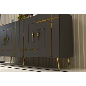 Li̇nedd (kb150) Konsol antrasit-altın
