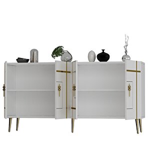 Li̇nedd (kb150) Konsol beyaz-altın