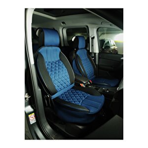 Dacia Sandero Yeni Kasa Lüx Oto Koltuk Minderi Ön Arka 5'li Set Elegance Serisi Mavi-siyah Mavi Siyah