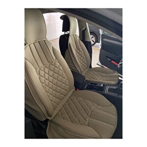Hyundai Accent Lüx Oto Koltuk Minderi Ön Arka 5'li Set Elegance Serisi Bej Bej