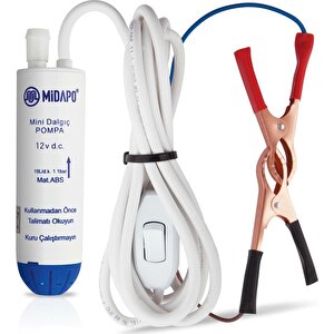 Midapo 12 Volt 1/4 Mini Dalgıç Pompa Mazot,su Yada Süt Pompası