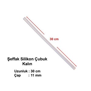 Mum Silikon Kalın Ø11.5x30 Cm Sıcak Mum Silikon Çubuk Uç 1 Kg (35 Adet)