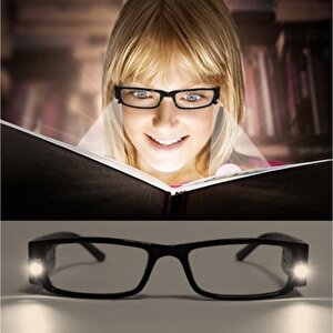 Led Kitap Gözlüğü Okuma Lambası Işıklı Camsız Panel Şeklinde