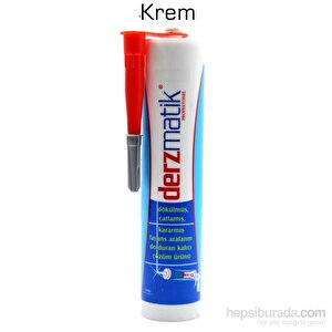 Derzmatik Profesyonel Derz Silikon Hazır Kartuş 450 Gr  Krem Derz Dolgu