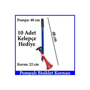 Yüksek Desibelli Havalı Pompa Bisiklet Kornası Havalı Kamyon Kornası (kırmızı-kırmızı)