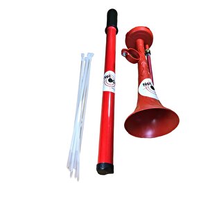 Yüksek Desibelli Havalı Pompa Bisiklet Kornası Havalı Kamyon Kornası (kırmızı-kırmızı)