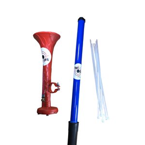 Yüksek Desibelli Havalı Pompa Bisiklet Kornası Havalı Kamyon Kornası (mavi-kırmızı)