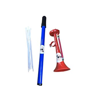 Yüksek Desibelli Havalı Pompa Bisiklet Kornası Havalı Kamyon Kornası (mavi-kırmızı)