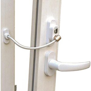 Çelik Halatlı Kilit Pvc Pencere Emniyet Çocuk Güvenlik Kilidi (4 Adet)