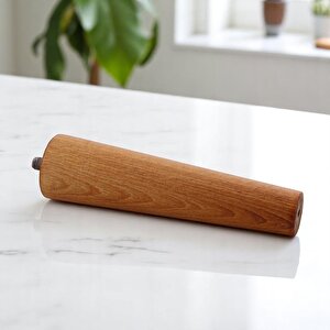 Ahşap Ayak 12 Cm 2'li Set Açık Meşe M8 Civatalı Bağlantı Aparatlı Dolap Mobilya Koltuk Kanepe Destek Ayağı Ayakları