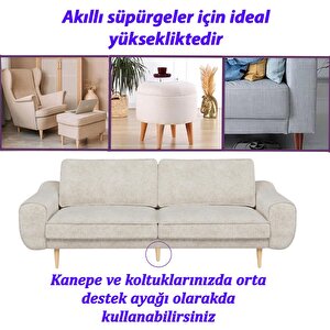 Ahşap Ayak 12 Cm 4'lü Set Koyu Meşe M8 Civatalı Bağlantı Aparatlı Dolap Mobilya Koltuk Kanepe Destek Ayağı Ayakları