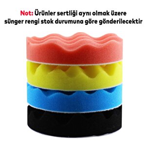 Oto Araç Araba Pasta Cila Polisaj Yumurta Ped + 115 Mm Taban + Matkap Adaptörü Parlatıcı Çizik Giderici 3'lü Set
