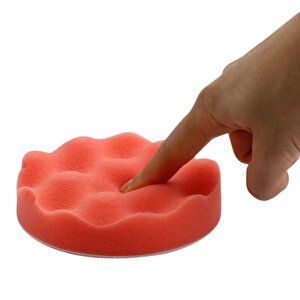Oto Araç Araba Pasta Cila Polisaj Yumurta Ped Sünger 115 Mm Cırtlı Parlatıcı Çizik Giderici Parlatma Pet