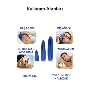 Buz Torbası Soğuk Kompres Torbası Emniyetli Kapaklı Su Geçirmez Kumaş 1 Adet