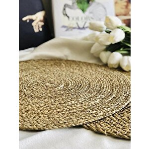 Amerikan Hasır Servis Supla Örme Bambu Kaliteli (35 Cm) 6 Adet