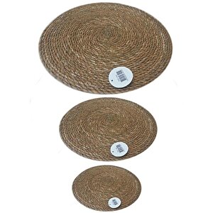 Amerikan Hasır Servis Supla Örme Bambu Kaliteli (35 Cm) 6 Adet