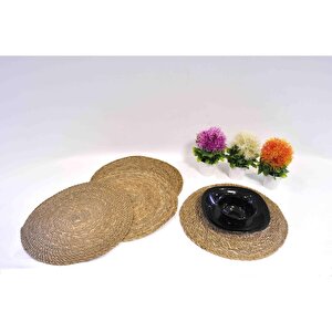 Amerikan Hasır Servis Supla Örme Bambu Kaliteli (35 Cm) 6 Adet