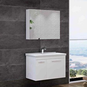 Lineart Lara Banyo Dolabı 100 Cm Beyaz