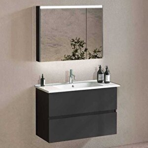 Badella Lines Banyo Dolap Takımı Lines 5585 V31 85cm Antrasit