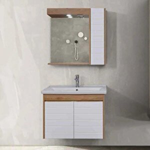 Lineart Strip Banyo Dolabı 80 Cm Cadiz Beyaz