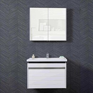 Lineart Delta Banyo Dolabı 100 Cm Beyaz