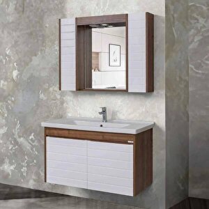 Lineart Strip Banyo Dolabı 100 Cm Haliç Beyaz