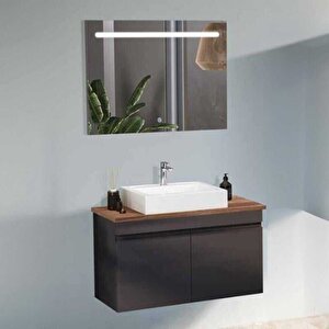 Badella Boztepe Banyo Dolap Takımı Boztepe 5585 V33 85cm Antrasit