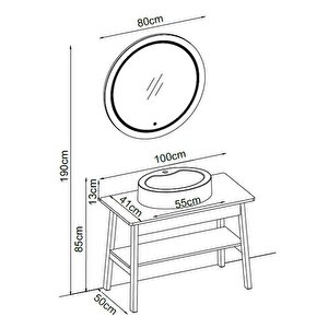 Badella Cool Banyo Dolap Takımı Cool 100 V31 100cm Beyaz