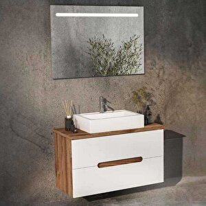 Badella Toledo Banyo Dolap Takımı Toledo 55100 V32 100 Cm Beyaz