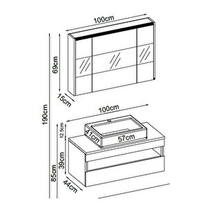 Badella Vital Banyo Dolap Takımı Vital 39100 V31 100cm Beyaz