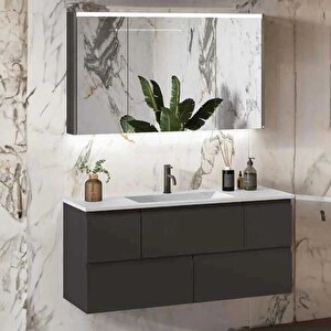 Badella Valentine Banyo Dolap Takımı Valentine 55130 V31 130cm Antrasit