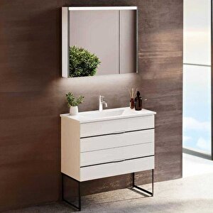 Badella Bathline Banyo Dolap Takımı Bathline 5585 V31 85cm Beyaz
