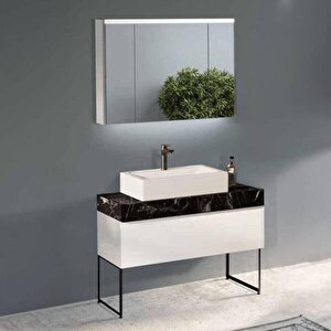 Badella Moderno Banyo Dolap Takımı Moderno 28100 V32 100cm Beyaz