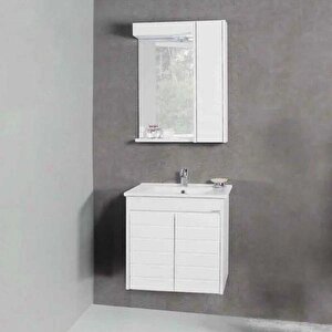 Lineart Strip Banyo Dolabı 60 Cm Beyaz