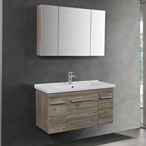 Lineart Lara Banyo Dolabı 100 Cm Gri Çam