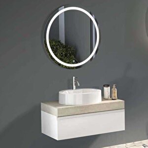 Badella Moderno Banyo Dolap Takımı Moderno 28100 V31 100 Cm Beyaz
