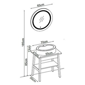 Badella Cool Banyo Dolap Takımı Cool 70 V31 70cm Beyaz