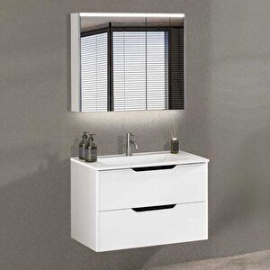 Badella Belen Banyo Dolap Takımı Belen 5585 V31 85cm Beyaz