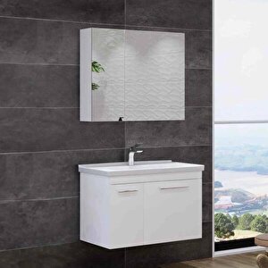 Lineart Lara Banyo Dolabı 80 Cm Beyaz