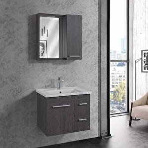 Lineart Linea Banyo Dolabı 65 Cm Antrasit-meşe