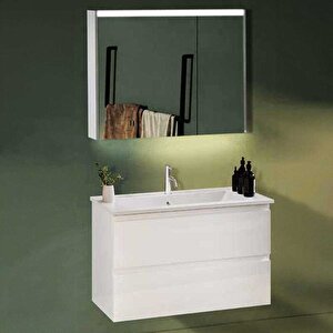 Badella Maya Banyo Dolap Takımı Maya 5585 V31 85 Cm Beyaz