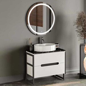 Badella Toledo Banyo Dolap Takımı Toledo 5585 V33 85 Cm Beyaz