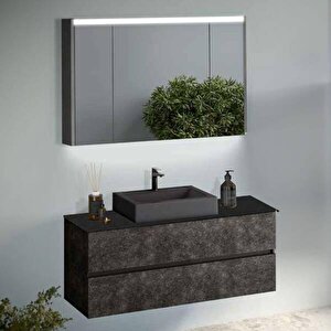 Badella Lines Banyo Dolap Takımı Lines 55120 V31 120cm Siyah