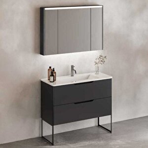 Badella Belen Banyo Dolap Takımı Belen 55100 V32 100cm Antrasit