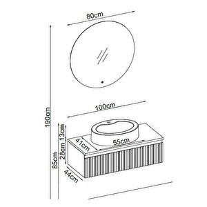 Badella Royal Banyo Dolap Takımı Royal 28100 V32 100 Cm Kumsal