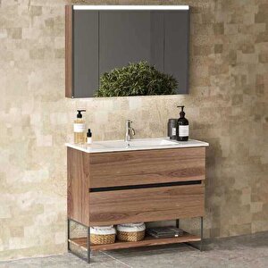 Badella Lines Banyo Dolap Takımı Lines 55100 V33 100cm Ceviz