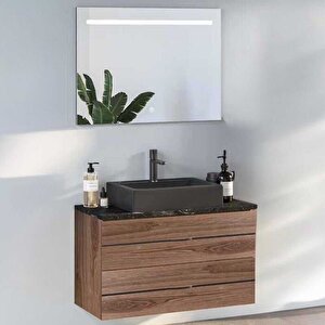 Badella Bathline Banyo Dolap Takımı Bathline 55100 V32 100cm Kaman-ceviz